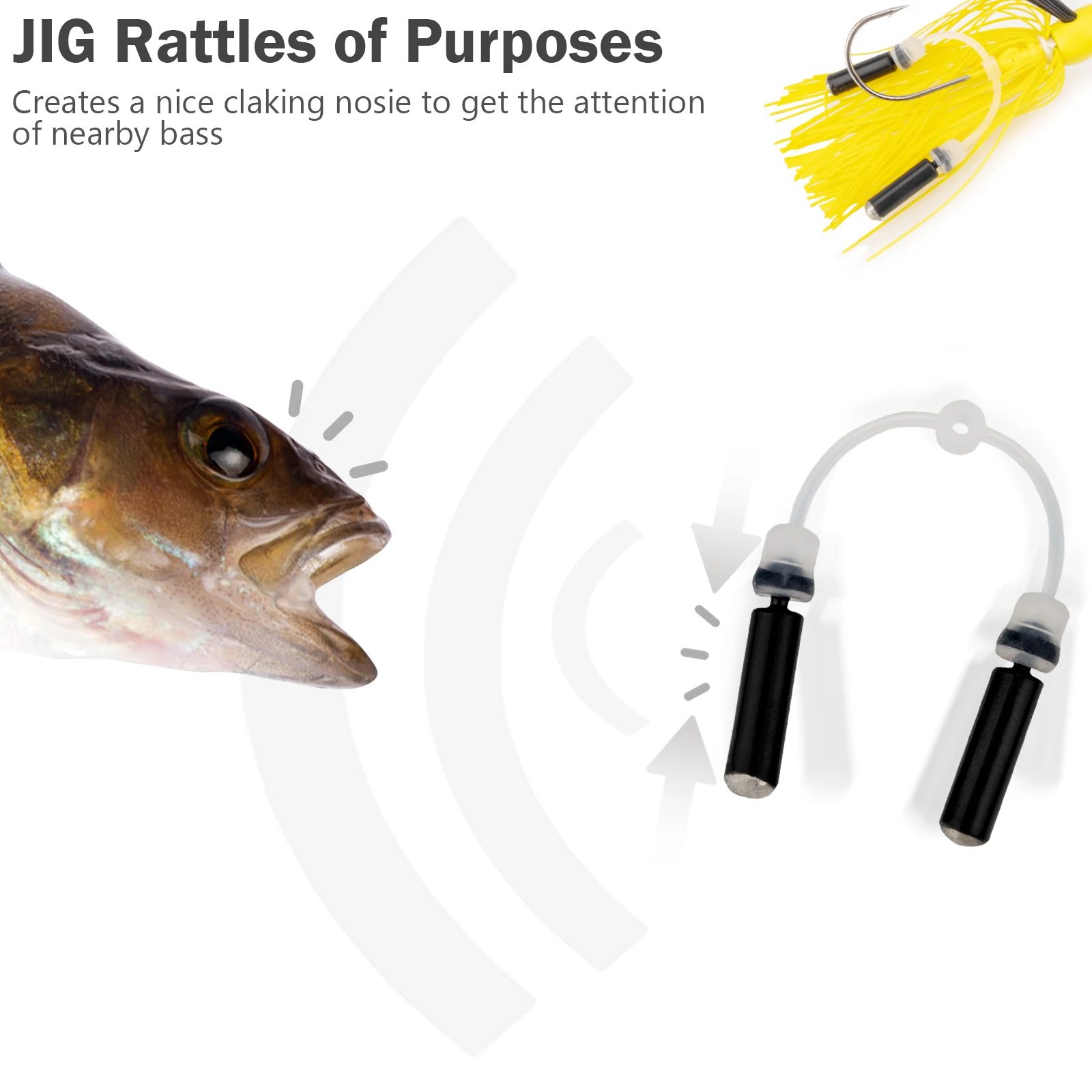 Fishing Lure Accessories, Fishing Jigs Rattles, Fishing Tackle, Skirts