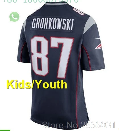 Новая Англия A+++ качественная Детская Молодежная Футболка Tom Brady 12 Rob Gronkowski 87 Julian Edelman 11 Doug Flutie 91 Джейми Коллинз