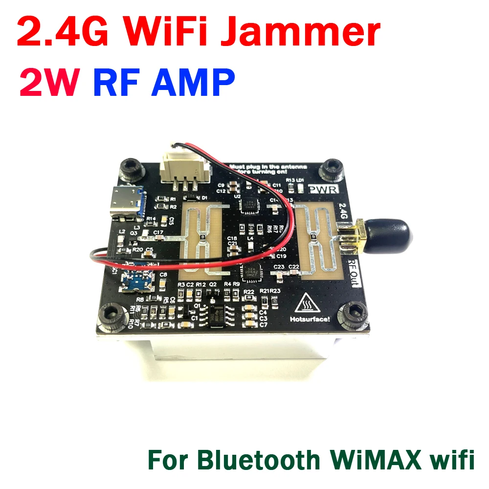 Глушилка сигнала Wi-Fi 2 4G Вт усилитель мощности для 4 ГГц Bluetooth WiMAX | Инструменты