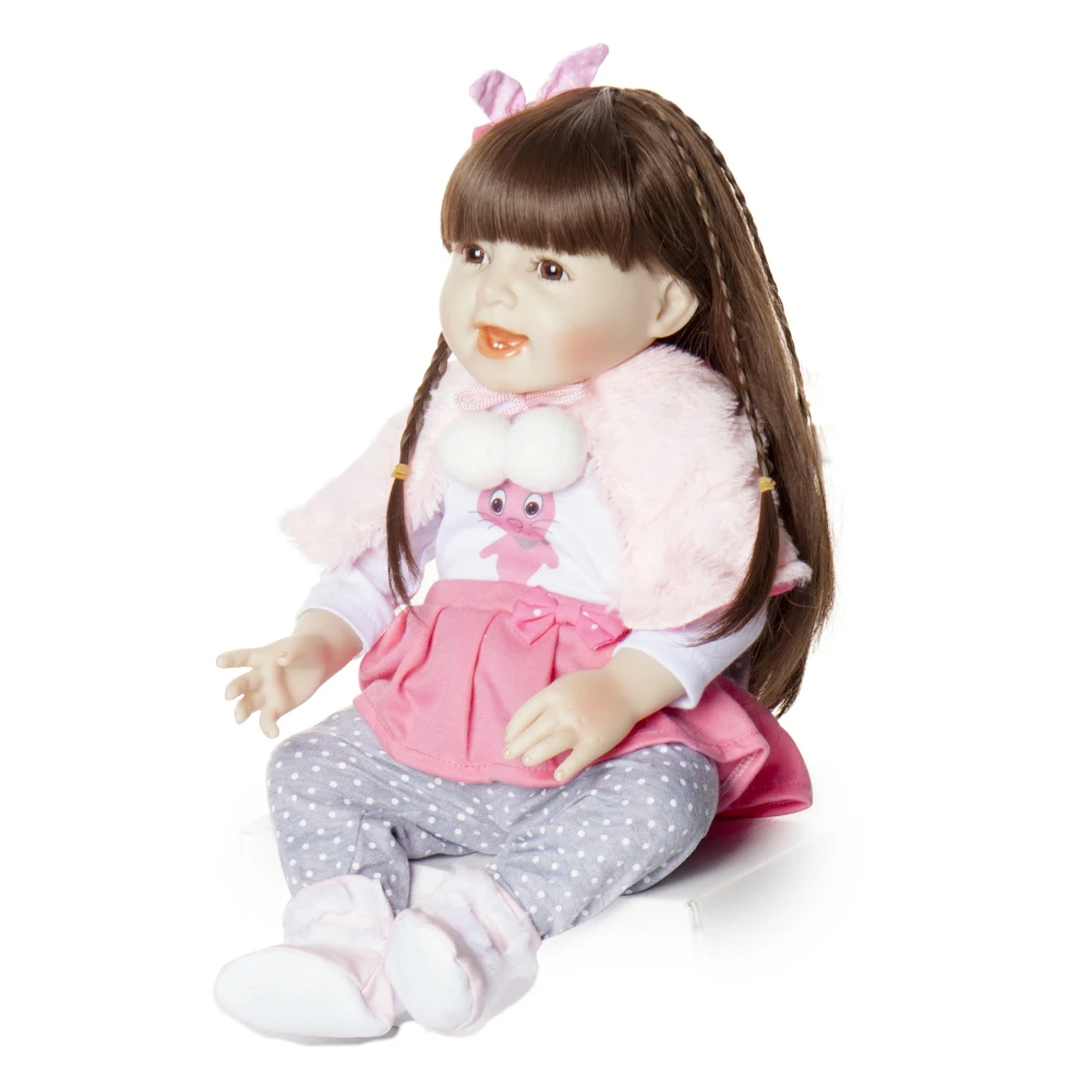 1" 48 см Bebe Reborn Мягкие силиконовые реалистичные игрушки для детей Детские игрушки для волос на все тело кукла гладкая виниловая Кукла Reborn
