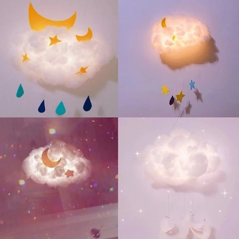 Cotton Cloud Shape LED Night Light - DIY Handmade Home Decor