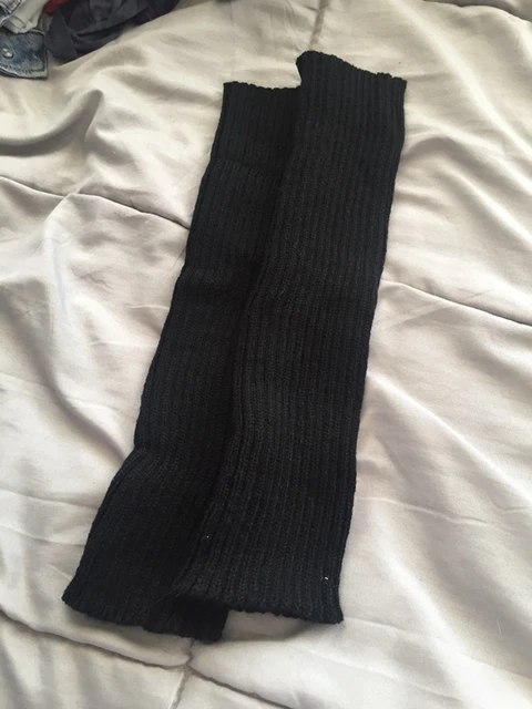 New Japanese Lolita Sweet Girl Leg Warmer Knit Socks Wool Ball Knitted Foot Cover Cosplay Women Autumn Winter  Heap Heap Socks ZY-JT-Black