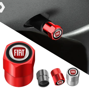 

4 Pcs Metal Car Tire Valve Cap Tyre Dust Cover For FIAT Abarth Panda Croma Stilo Freemont Tipo Bravo Grande Punto Doblo Palio