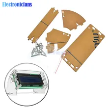 1 adet şeffaf akrilik kabuk için LCD1602 LCD ekran vida/somun LCD1602 kabuk durumda tutucu (1602 LCD ile)