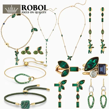 

Original swa beautiful earth series bracelet necklace earrings ring fashion set luxury woman jewelry gift free shipping