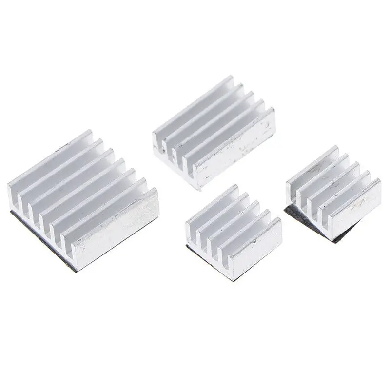 4pcs/set New Silver color Aluminum Heatsink Radiator Cooler Kits for Raspberry Pi 4B free shipping | Компьютеры и офис