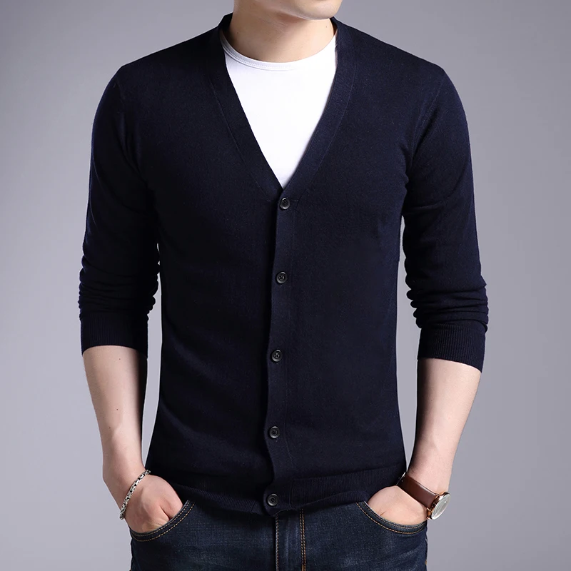 Men's V-neck Knit Sweater Cardigan Slim Cotton Fashion Soft Warm Autumn Wild High Quality Fashion Sweater Jacket 2019 Autumn Men's V-neck Knit Sweater Cardigan Slim Cotton Fashion Soft Warm Autumn Wild High Quality Fashion Sweater Jacket 2019 Autumn
