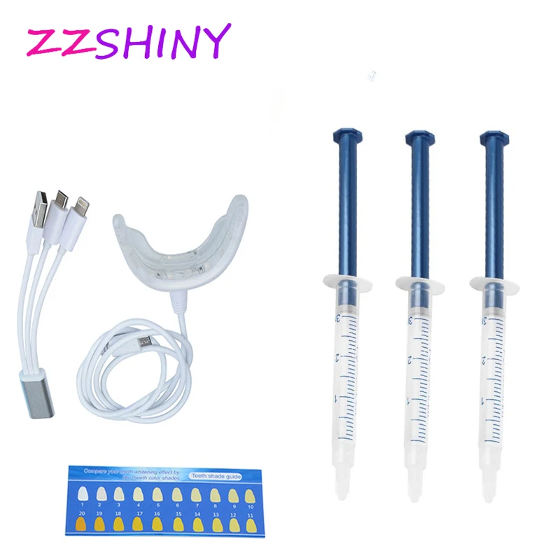 ZZSHINY Home Use Teeth Whitening Kit Care Oral Hygiene Tooth Whitener Bleaching White With 35% Carbamide Peroxide | Красота и