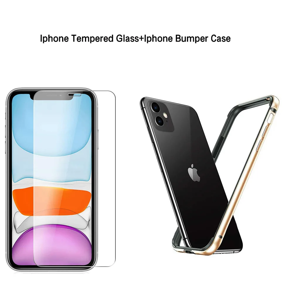 Чехол-бампер для Iphone 11 Pro Max, чехол-рамка для Iphone XS MAX XR 8 7 Plus XR X Iphone11, чехол, защитный мягкий внутренний бампер - Цвет: Gold Glass