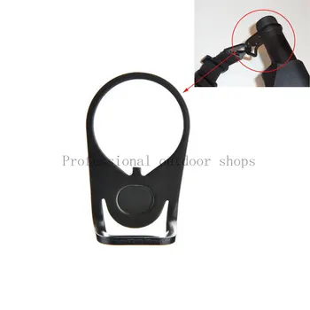 

TOtrait 223/5.56 Rifle End Plate Sling Tactical AR15 Black Ambidextrous End Plate Sling Adapter w/ Large 180 Degree Loop