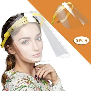 

5PCS Transparent Face Mask Anti-Spray And Splash-Proof Full Face Protective Mask Dustproof respirator Cover masks Masker