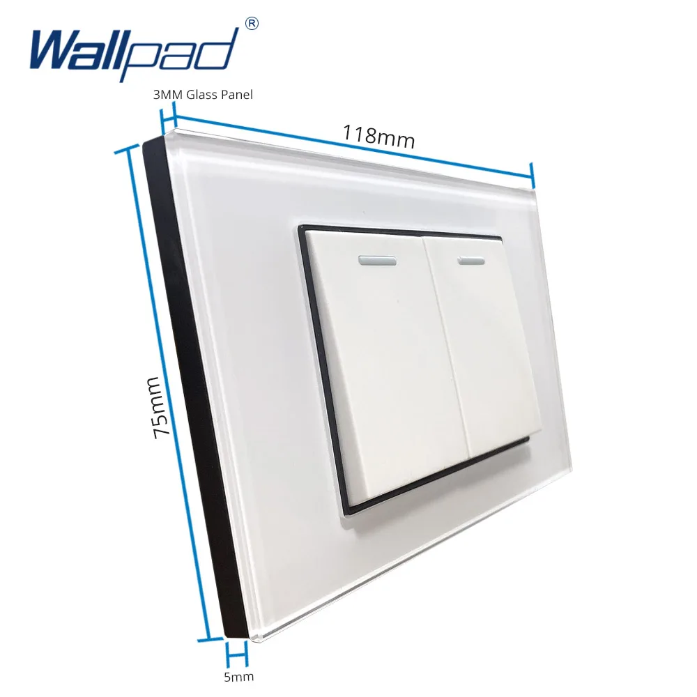 luz wallpad luxo vidro temperado painel rocker 05