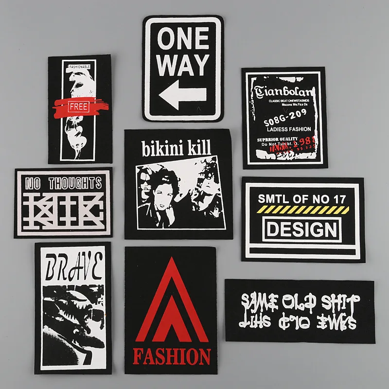 

Fashion Patch Clothing Colorful Decorative Accessories Badge Label Letter Pattern