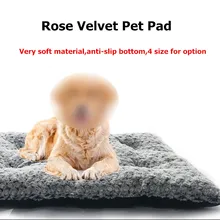 Теплый утолщенный Розовый бархатный коврик для домашних животных подстилка для щенков питомник золотые волосы подушка для домашних животных для маленьких для средних и больших собак