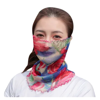

Lady Fashion Women Sun Protection Scarf Dustproof Neck Scarf Protective Mask Dust Face Mask Reusable Mouth Mask Dust Safety Mask