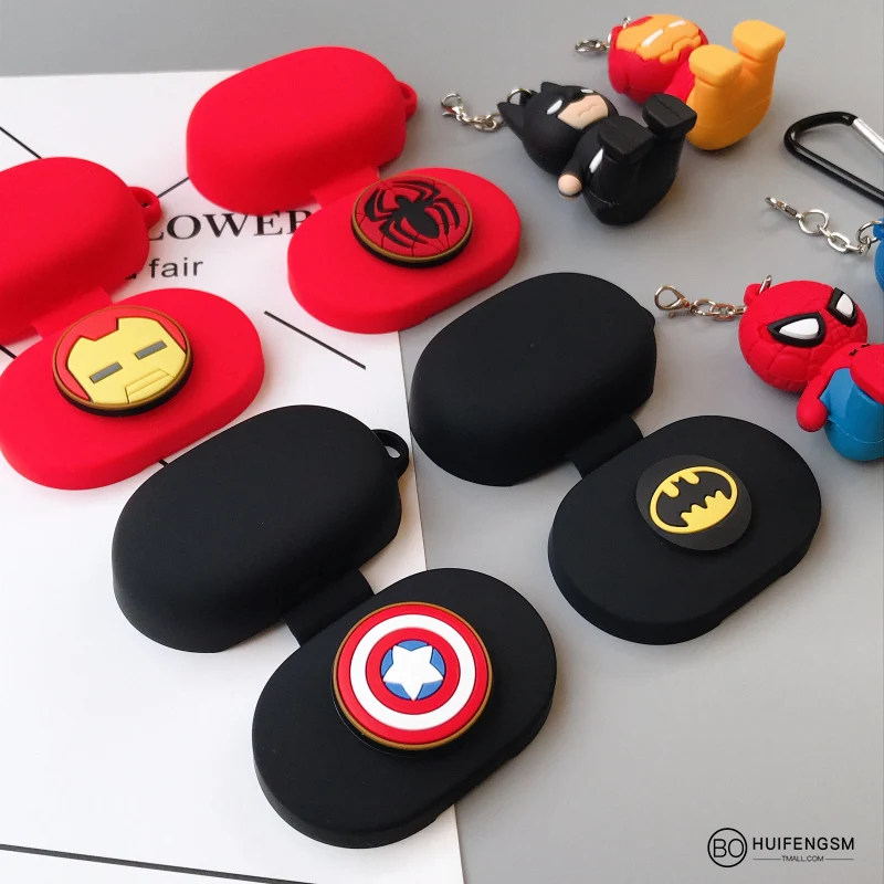 Чехол для наушников в стиле Marvel для Red mi Airdots, чехол с ремешком, милая защитная рамка с крючком для mi Airdots, чехол для наушников