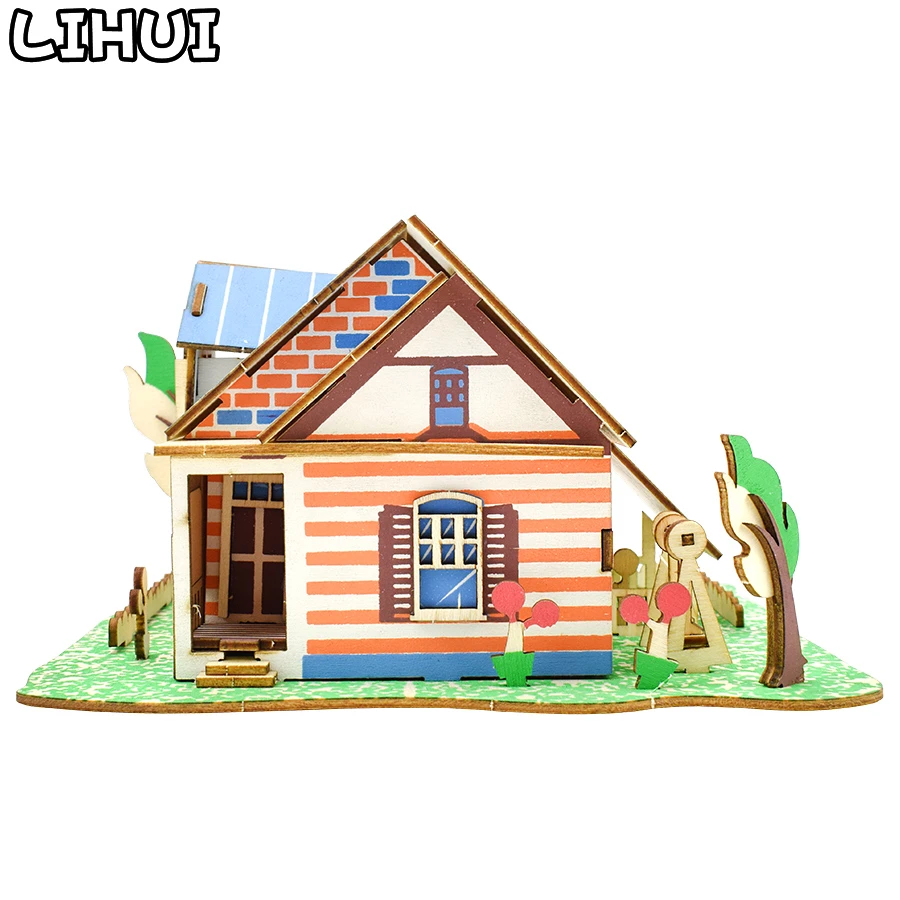 rompecabezas de casas para niños