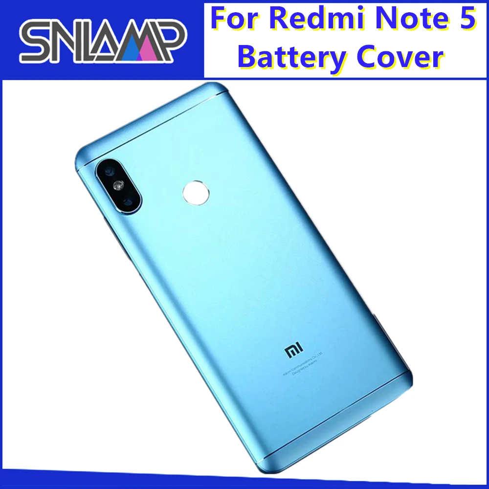 

Original For Xiaomi Redmi Note 5 Pro Metal Battery Cover Housing Replacement Parts redmi note 5 Back Cover With Lens Buttons