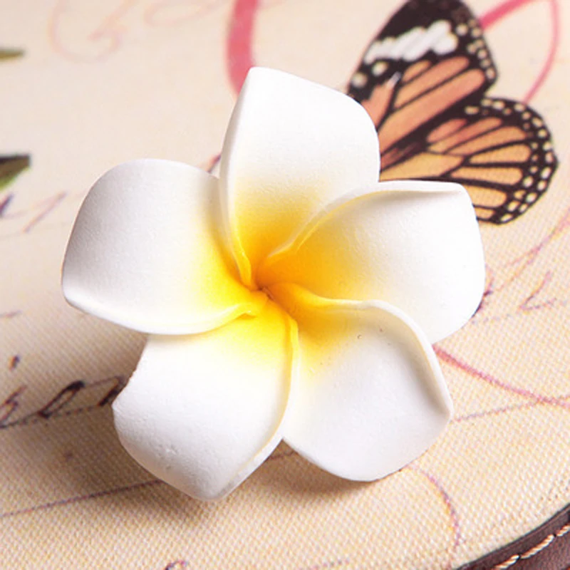 

10Pcs/set Artificial Flower for Wedding Decor Party Plumeria Hawaiian PE Foam Frangipani Headdress Flowers Egg Flowers Supplies