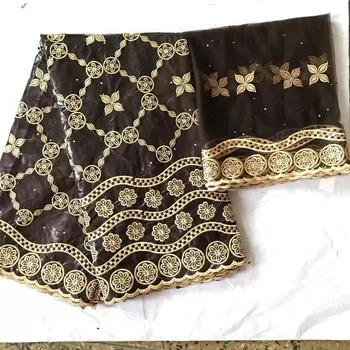 

african lace fabric bazin riche brocade with stones high quality bazin brode brocade french net lace fabric 5+2yards/lot