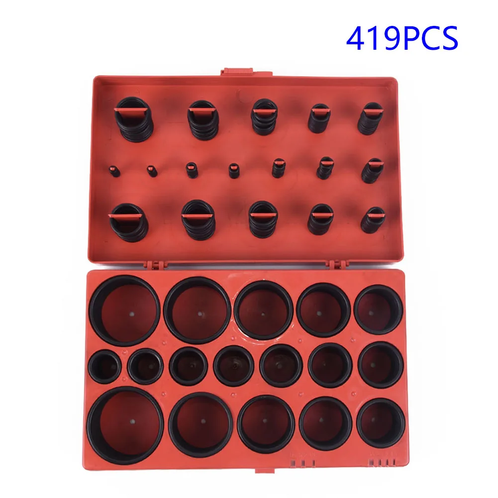 Gasket Repair Mechanics Workshop Garage 419 Pcs O Ring Seal Tool W/ Storage Case