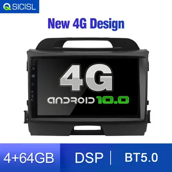 

64GB 4G SIM Android 10 Car Radio Multimedia for Kia Sportage 2010 2011 2012 2013 2014 2015 Car Radio GPS Navi DVD Free 4G Modem