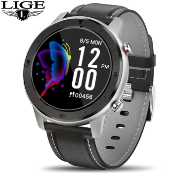 

LIGE New IP68 Waterproof Smart Watch Men Heart Rate Blood Pressure Monitoring Full Touch Screen Music control Sport Smartwatch
