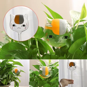 

Cat Shaped Glass Plant Flower Watering Spike Stake Water Feeder Home Garden