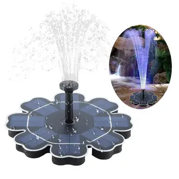 

Floating Solar Fountain Pump Garden Decoration Petal Fountain Water Pump Solar Powered With 4pcs Different Fountain Nozzles
