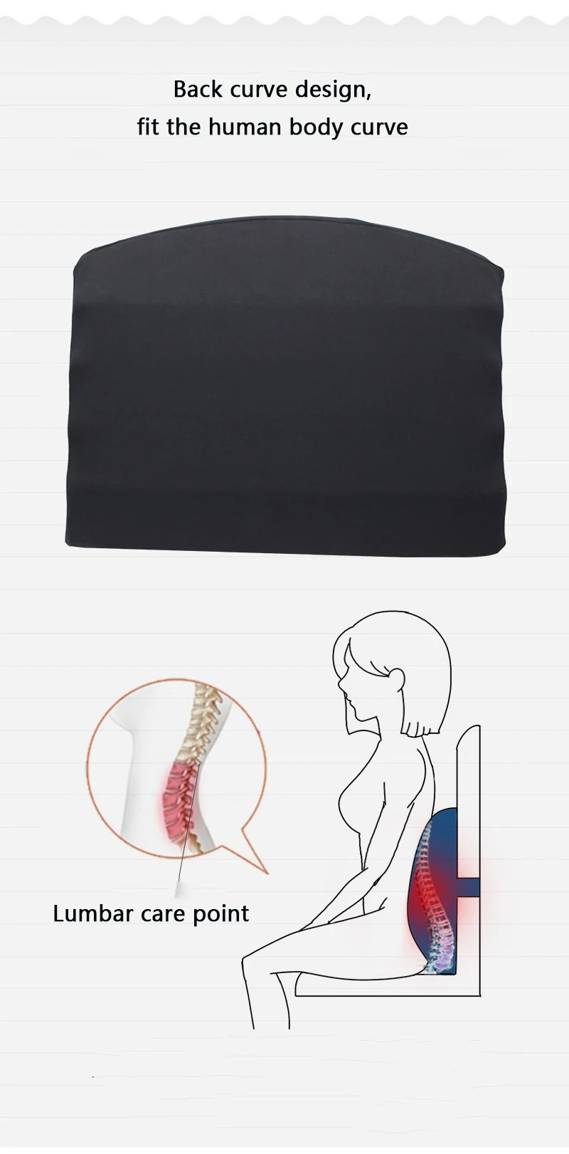 Ортопедическая поясничная опора для стула с эффектом памяти подушка для сиденья эргономичный дизайн уход за позвоночниками задние накладки на Ягодицы Подушка для отдыха
