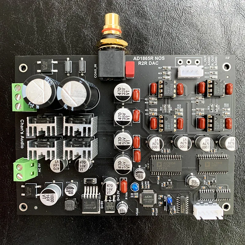 AD1865R AD1865 NOS Dual Parallel R2R Decoding DAC Vinyl Style Decoder board Coaxial Input AK4118 Support 24bit 192K H001