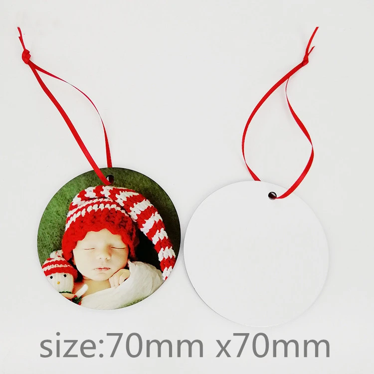 30pcs/sublimation blank heat transfer printing Christmas decoration pendant  MDF two-sided 70X70cm  printing new DIY gifts