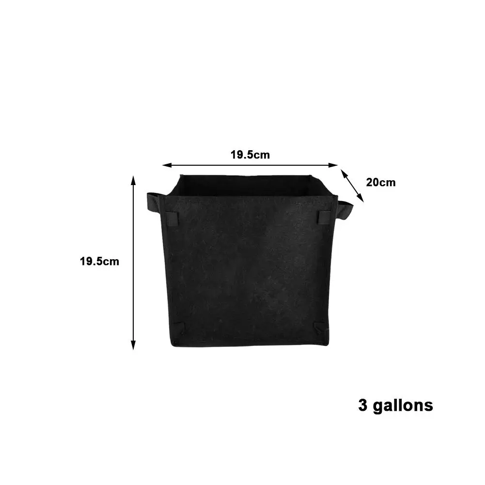 3gallon Квадратный войлочный мешок для посадки цветочный горшок мешок для посадки детский мешок для рассады - Color: 3gallon