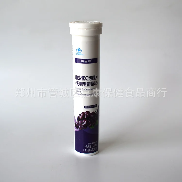 Шипучие таблетки Huaizhikang с витамином C без сахара ароматом винограда персика вкус