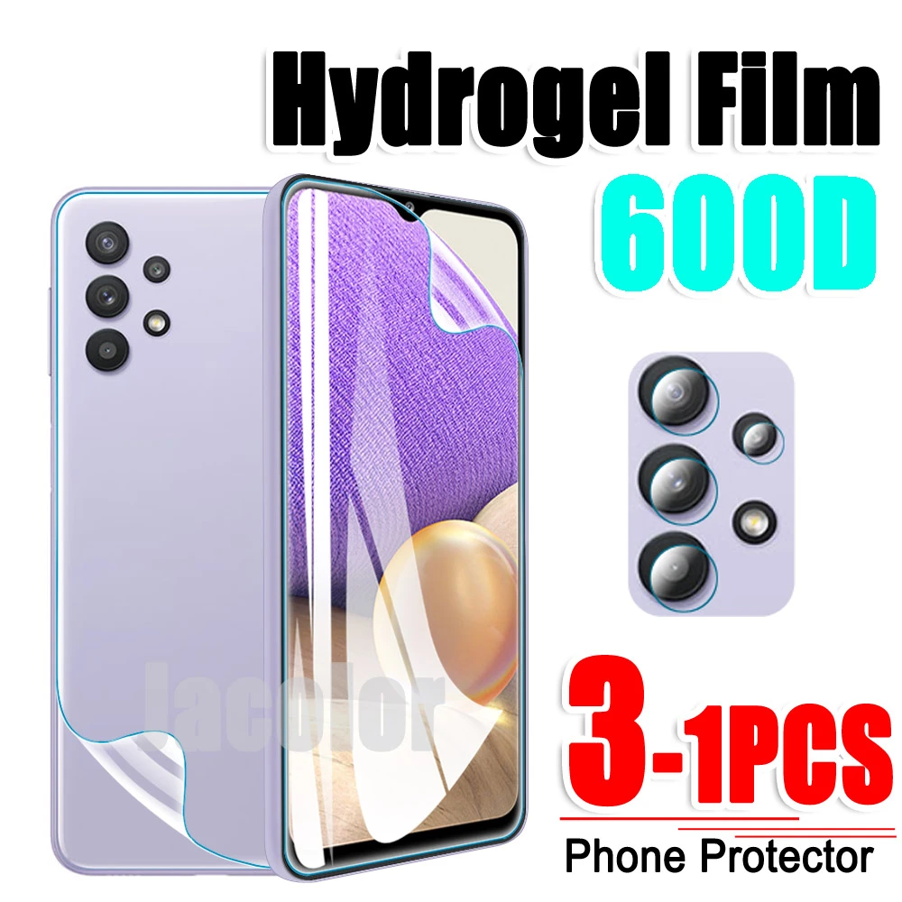 Hydrogel Film For Samsung Galaxy A32 A52 A52S Screen Protector/Back Cover Water Gel Soft Film/Camera Glass Samsun A 32 52 4G/5G mobile tempered glass