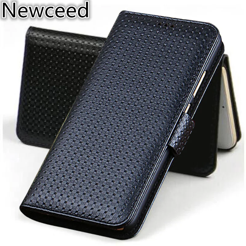 Genuine leather wallet flip case card slot holder for Blackberry Key2