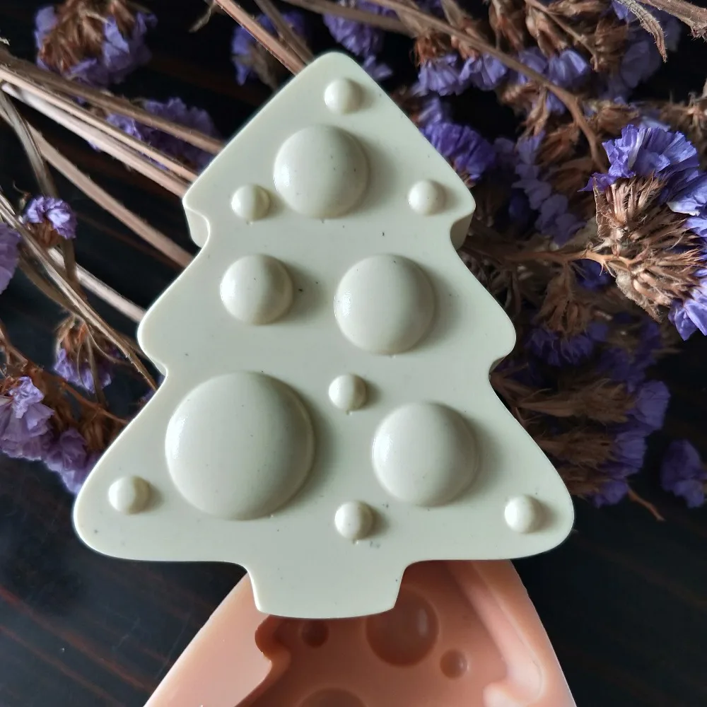 HC0162 PRZY Новогоднее мыло рождественское мыло силиконовые формы пузырь Рождественская елка глина Смола гипсовая шоколадная свеча форма для конфет