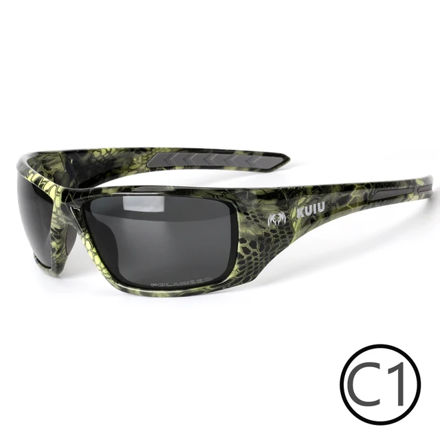 KUIU brand polarized sunglasses outdoor sports hunting fishing sunglasses anti-reflective performance glass camouflage tactics C1-Polarized gray