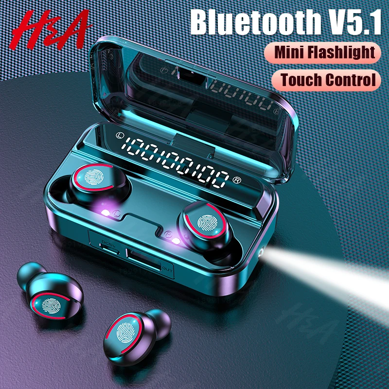 Bluetooth 5 1 Беспроводные наушники с микрофонами спортивные водонепроницаемые TWS