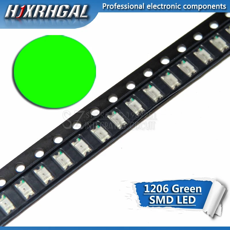 1 шт. зеленый 1206 светодиодные диоды smd свет и hjxrhgal