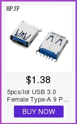 5 шт./лот USB 3,0 type-A Мужской 9 Pin SMT SMD 2 Pin DIP PCB установочный разъем