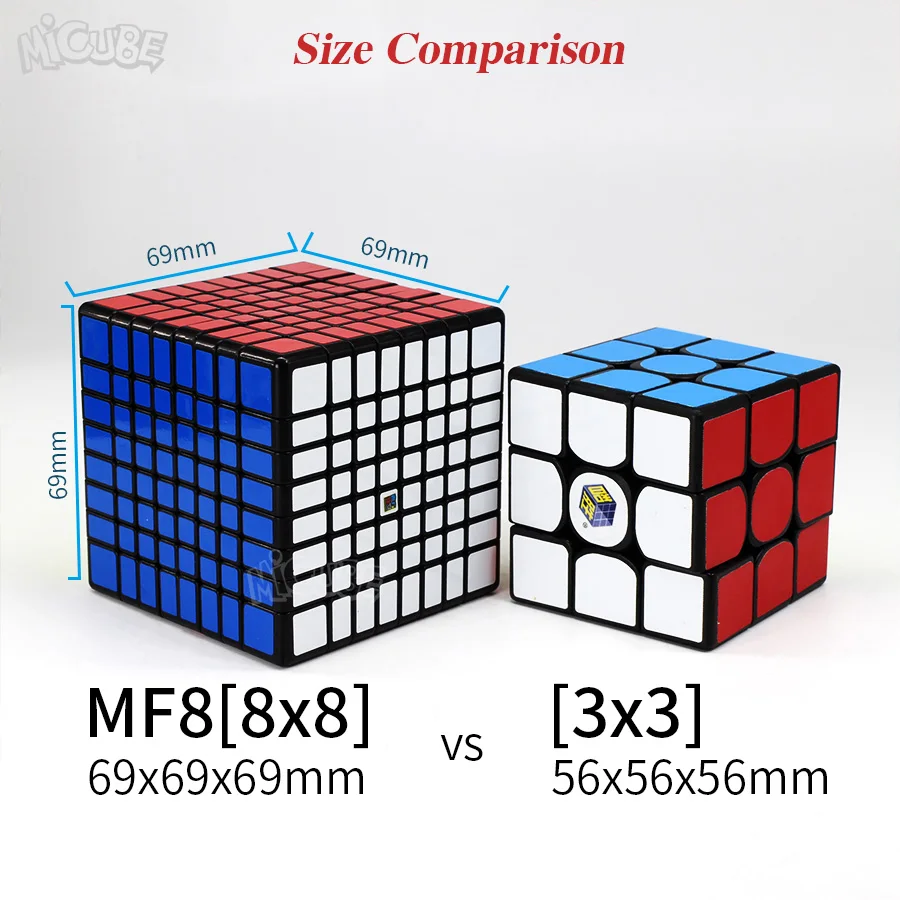 Moyu MF8 8x8x8 куб 8 слоев магический скоростной головоломка 8x8 черный без наклеек Neo Cubo