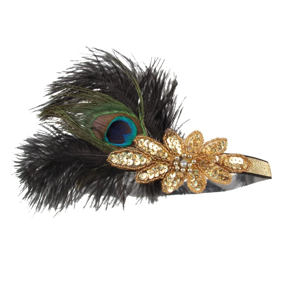 1920s-Hair-Accessories-Gold-Sequins-For-Costume