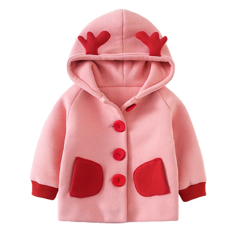 Ircomll Spring Autumn Baby Girl Christmas Deer Clothes Toddler Girl Long Sleeve Coat Jacket Infant Tops Outwear 9M-4Y