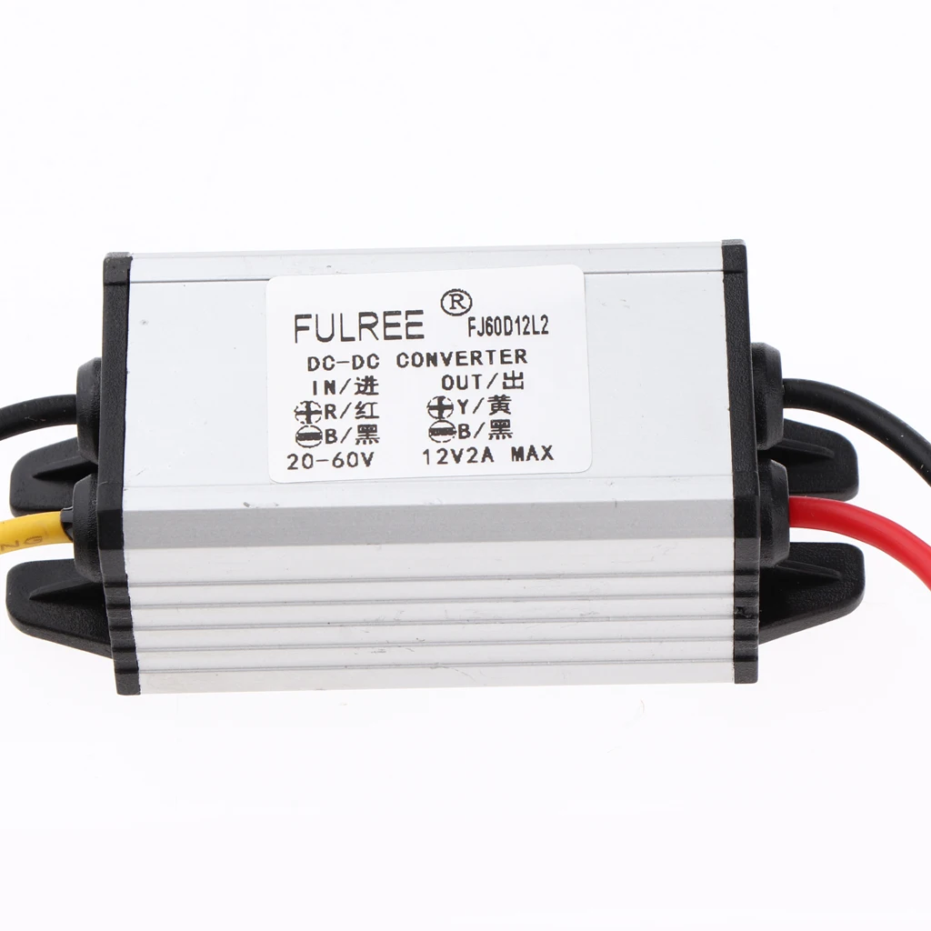 Преобразователь постоянного тока 20-60V Stepdown до 12V 2A 24W модуль электропитания автомобиля