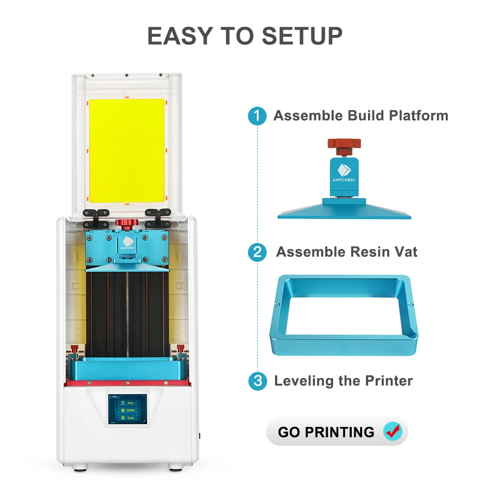 3D принтер Anycubic Photon S на базе ЖК дисплея SLA Модернизированный УФ модуль двойная ось