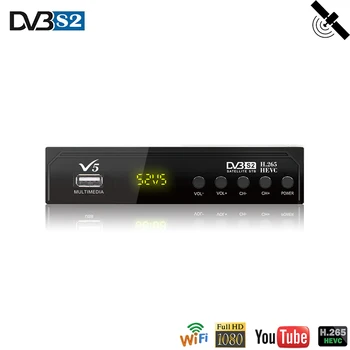 

V5 H.265 Satellite TV Receiver Support Receiver Satellite spain europe portugal Receptor DVB S2 TV Tuner Satellite Receiver