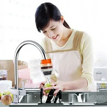 Kitchen Faucet Accessories Round Faucet Filter 5 Layers Water Zeolite Activated Carbon Tap Water Filter Home Water Purifie