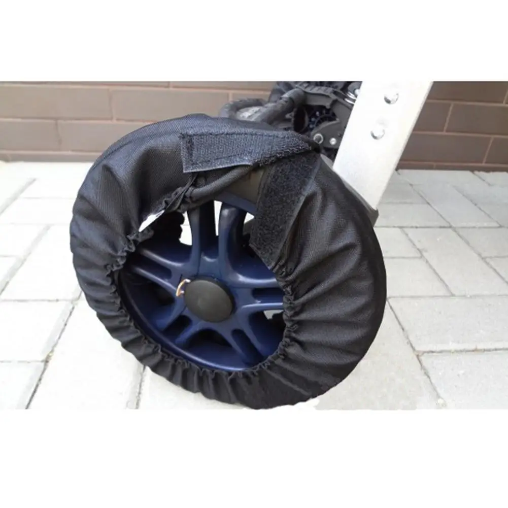 

Baby Carriage Stroller Wheels Covers Anti-dirty Pram Buggy Accessory Black