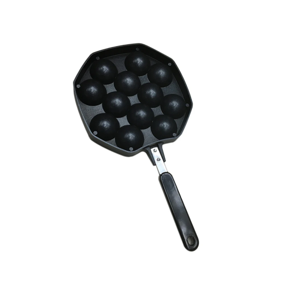 12 Holes Aluminum Alloy Takoyaki Pan Takoyaki Maker 12 Holes Chibi Maruko machine Baking Forms Mold Pan Octopus Baking Machine